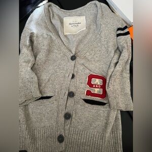💕$10gift🍭Pre owned Abercrombie & Fitch Gray  cardigan